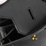 Hermes Birkin Handbag Black Ardennes with Gold Hardware 40 - image 17