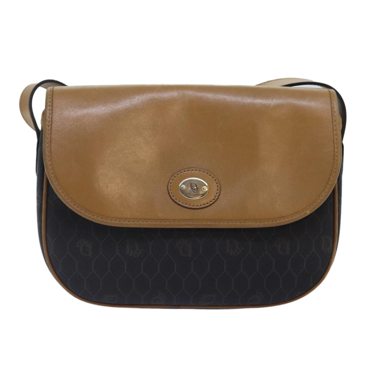 Christian Dior Vintage Honeycomb Shoulder Bag Canvas and Leather - image 1
