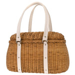 Salvatore Ferragamo Basket Gancini Handbag Leather and Wicker - image 2
