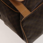 Celine Vintage Drawstring Flap Backpack Macadam Coated Canvas - image 11