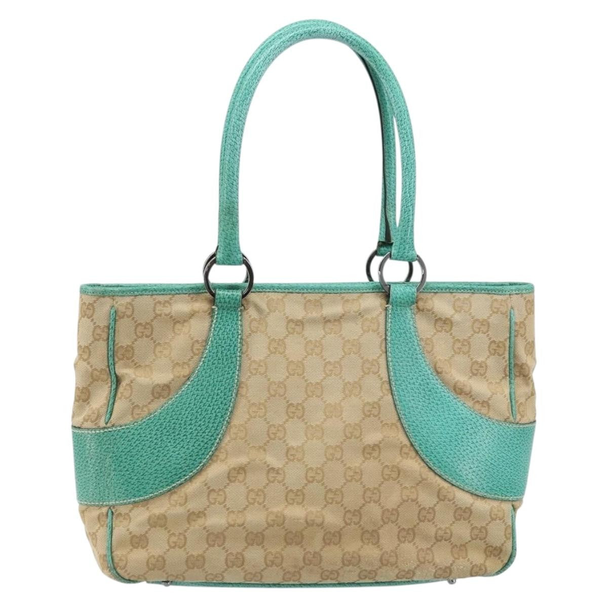 Gucci Vintage Ring Tote GG Canvas with Leather Medium - image 1