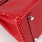Hermes Birkin Handbag Red Epsom with Palladium Hardware 30 - image 9