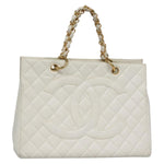 Chanel Vintage Grand Shopping Tote Quilted Caviar - image 1