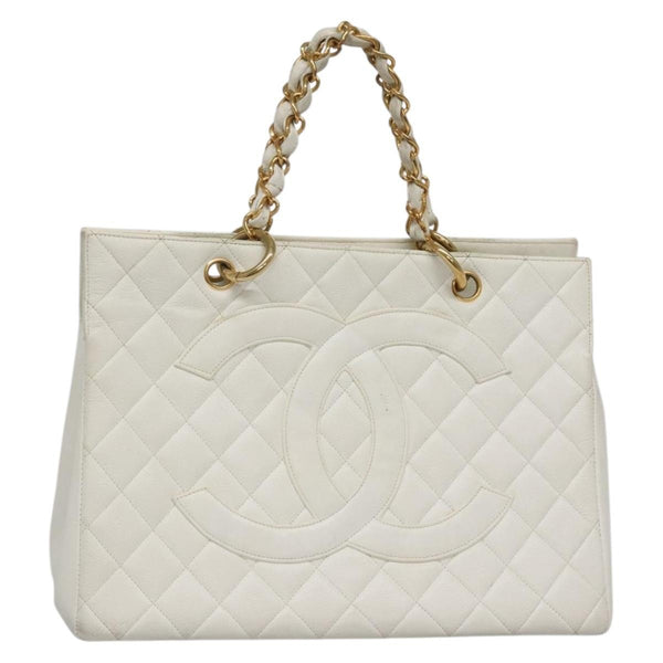Chanel Vintage Grand Shopping Tote Quilted Caviar - image 1