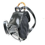 Gucci Vintage Bamboo Backpack Nylon and Patent Leather Mini - image 4