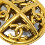 Chanel CC Round Earrings Metal - image 2