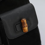 Gucci Vintage Bamboo Backpack Suede and Leather - image 20