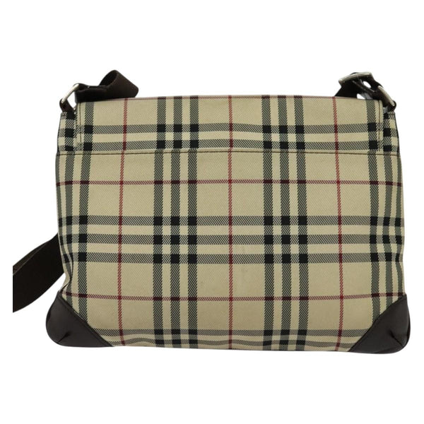 Burberry Vintage Flap Crossbody Bag Haymarket Canvas