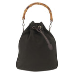 Gucci Vintage Bamboo Bucket Bag Nylon and Leather Small - image 1