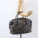 Chanel Optic Coco Bowler Bag Printed Coated Canvas with Caviar Medium - image 14