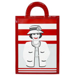 Chanel Vintage Portrait Tote Printed Leather and Quilted Patent Tall - image 1
