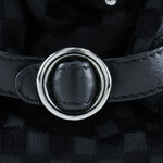 Chanel Vintage CC Side Belted Bowler Bag Check Embossed Velvet Medium - image 9