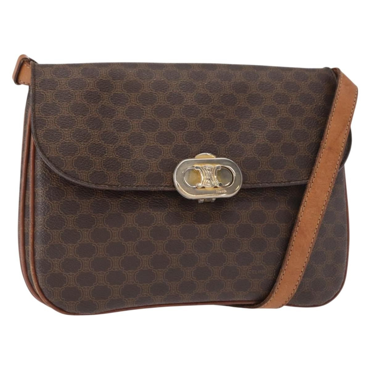 Celine Vintage Macadam Shoulder Bag Canvas Medium - image 1