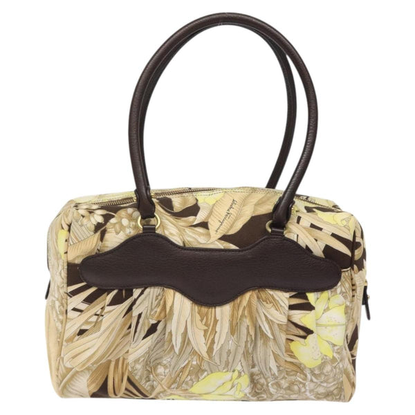 Salvatore Ferragamo Gancini Shoulder Bag Canvas
