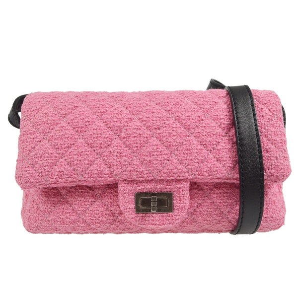 Chanel Easy Reissue Messenger Flap Bag Quilted Tweed Medium - image 1