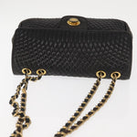 Bally Vintage Chain Shoulder Bag Quilted Leather - image 15
