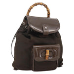 Gucci Vintage Bamboo Backpack Nylon and Patent Leather Mini - image 15