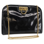 Salvatore Ferragamo Vintage Gancini Chain Shoulder Bag Patent Leather - image 17