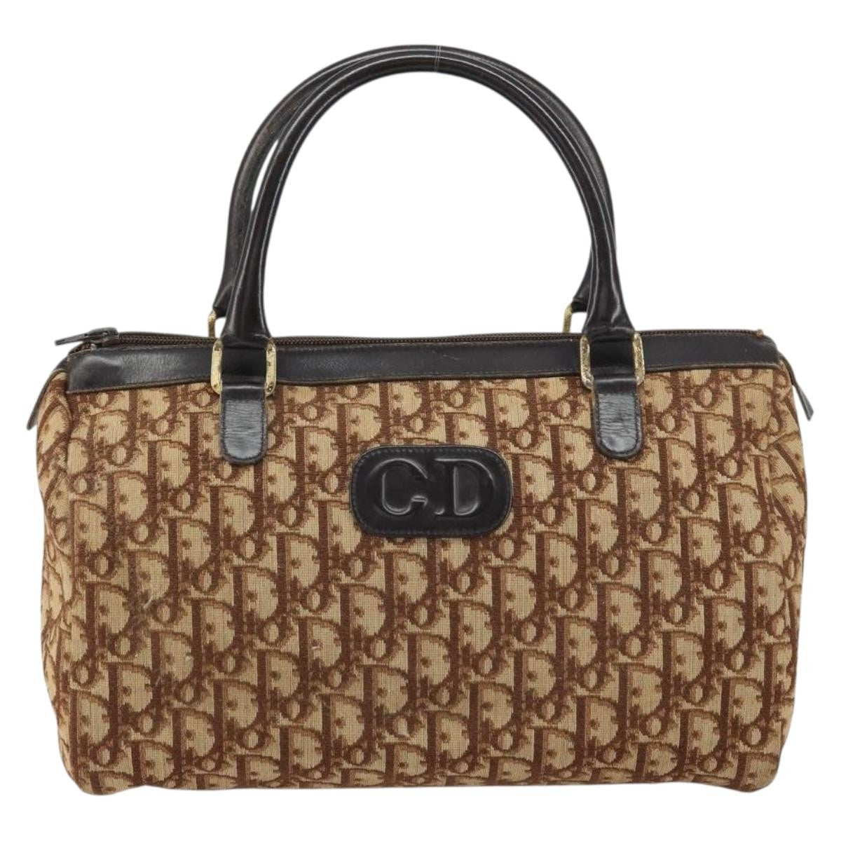 Christian Dior Vintage CD Trotter Handbag Canvas - image 1