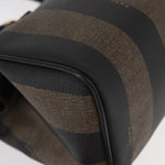 Fendi Vintage Pequin Convertible Boston Bag Coated Canvas Small - image 10