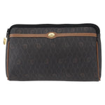 Christian Dior Vintage Honeycomb Zip Pouch Coated Canvas Medium - image 1