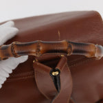 Gucci Vintage Bamboo Backpack Leather - image 15