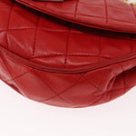 Chanel Camellia Rounded Clutch Satin and Leather - image 13