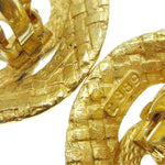 Chanel CC Button Clip-On Earrings Metal - image 4
