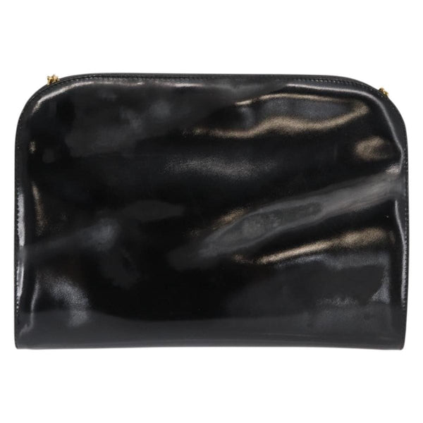 Salvatore Ferragamo Vintage Gancini Chain Shoulder Bag Patent Leather
