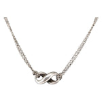 Tiffany & Co. Infinity Double Chain Pendant Necklace Silver - image 3