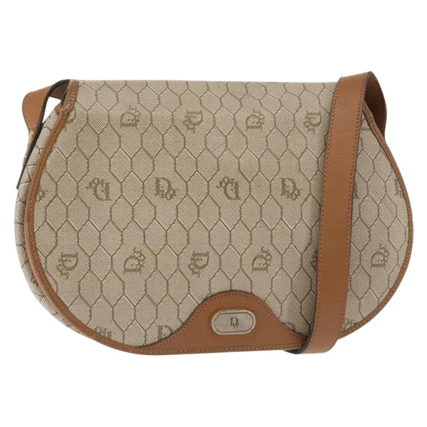 Christian Dior Vintage Honeycomb Flap Crossbody Bag Coated Canvas - image 1