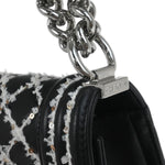 Chanel Boy Flap Bag Sequin Quilted Calfskin Old Medium - image 9
