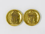 Chanel Vintage CC Logo Round Clip on Earrings Textured Metal - image 2