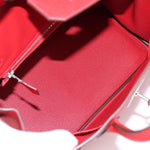 Hermes Birkin Handbag Red Epsom with Palladium Hardware 30 - image 5