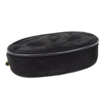 Chanel CC Mark Round chain black suede mini - image 3