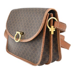 Celine Vintage Macadam Shoulder Bag Canvas and Leather - image 3