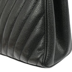 Chanel Vintage Zip Shoulder Bag Chevron Caviar Medium - image 6