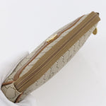 Christian Dior Vintage Honeycomb Zip Pouch Canvas and Leather - image 12