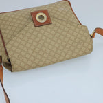 Celine Vintage Macadam Circle Logo Shoulder Bag Canvas and Leather - image 16