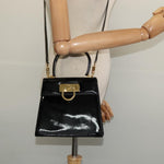 Salvatore Ferragamo Gancini Convertible Top Handle Bag Patent Leather - image 14