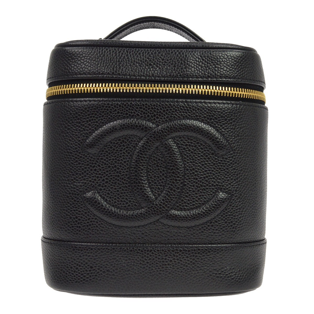 Chanel Vintage Timeless Cosmetic Case Caviar Tall - image 1