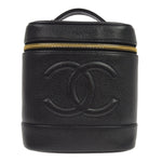 Chanel Vintage Timeless Cosmetic Case Caviar Tall - image 1