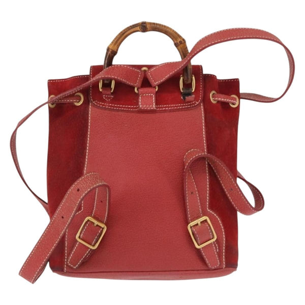 Gucci Vintage Bamboo Backpack Leather Mini