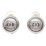 Chanel Vintage CC Round Clip-On Earrings Metal Small - image 1
