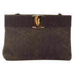 Salvatore Ferragamo Vala Shoulder Bag Suede - image 1