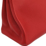 Hermes Birkin Handbag Red Togo with Palladium Hardware 35 - image 13