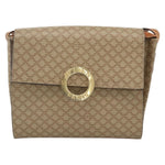 Celine Vintage Macadam Circle Logo Shoulder Bag Canvas and Leather - image 14