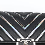 Chanel Boy Flap Bag Chevron Lambskin with Holographic PVC Old Medium - image 15
