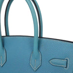 Hermes Touch Birkin Bag Blue Togo with Blue Matte Alligator and Gold Hardware 30 - image 3