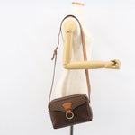 Celine Vintage Macadam Shoulder Bag Canvas and Leather - image 13
